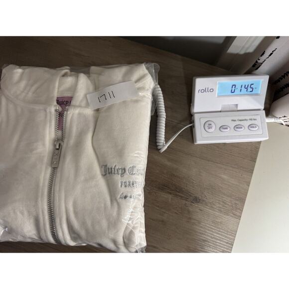 Juicy Couture Womens Zip Up Size L Forever 21 Velour Track Y2K Rhinestone Bling - Picture 15 of 15